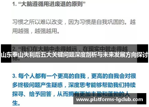 山东泰山失利后五大关键问题深度剖析与未来发展方向探讨